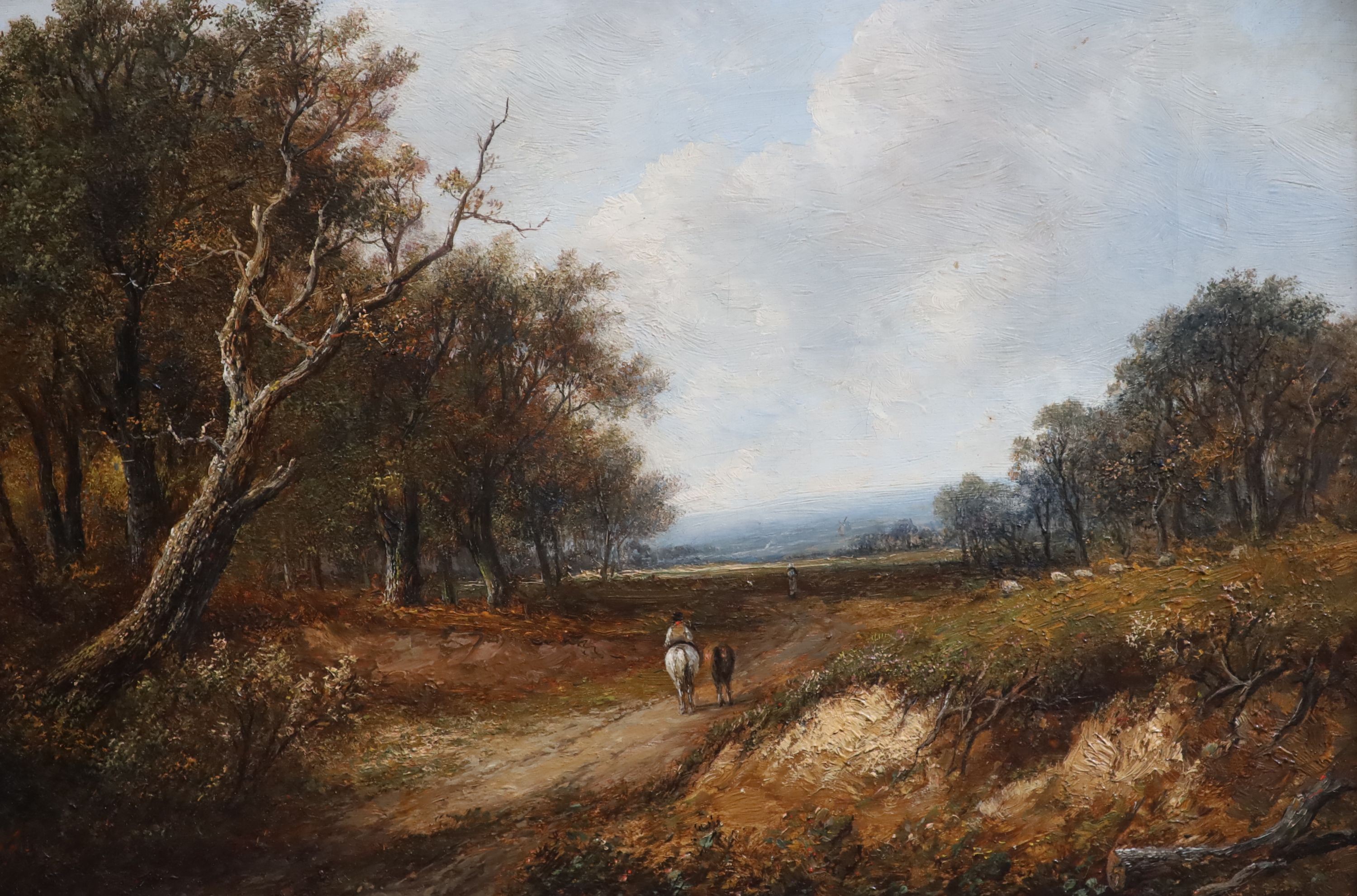 Joseph Thors (1835-1920), Old cottage near Bromsgrove & Thursley Common, Oil on canvas, a pair, 25 x 35cm.